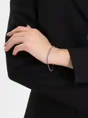 Синий браслет женский, браслет-дорожка из фианитов