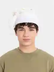 Кремовый новогодняя шапочка, колпак новогодний, шапка деда мороза