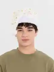 Белый новогодняя шапочка, колпак новогодний, шапка деда мороза