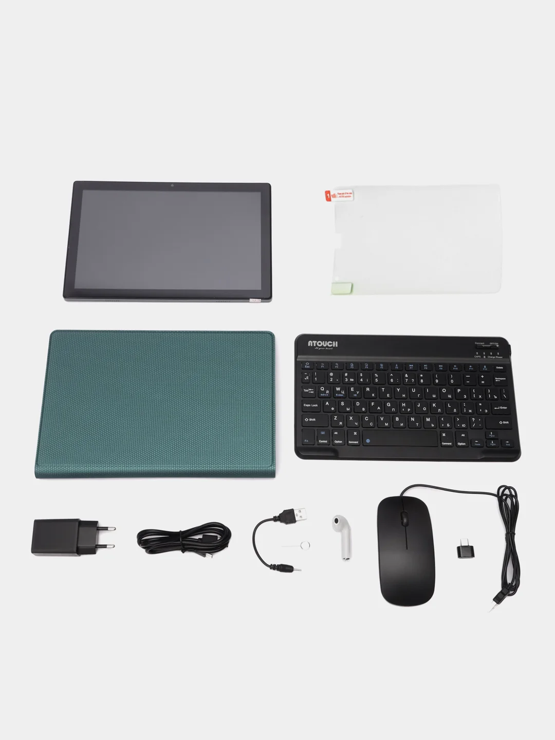 Зеленый планшет ATOUCH S -TAB1, с клавиатурой Tablet PC,  10.1,  IPS, 4G, LTE/5G, 2 SIM