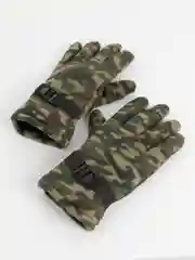 Зелёный хаки тактические перчатки флисовые, утепленные, с ремешком