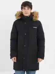Синий куртка мужская удлененная зимняя утепленная