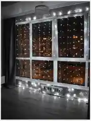 Красный гирлянда-штора 1,5*1,5м, 2*2м, 3*3м, занавес, удлинитель, крепление (клипсы)