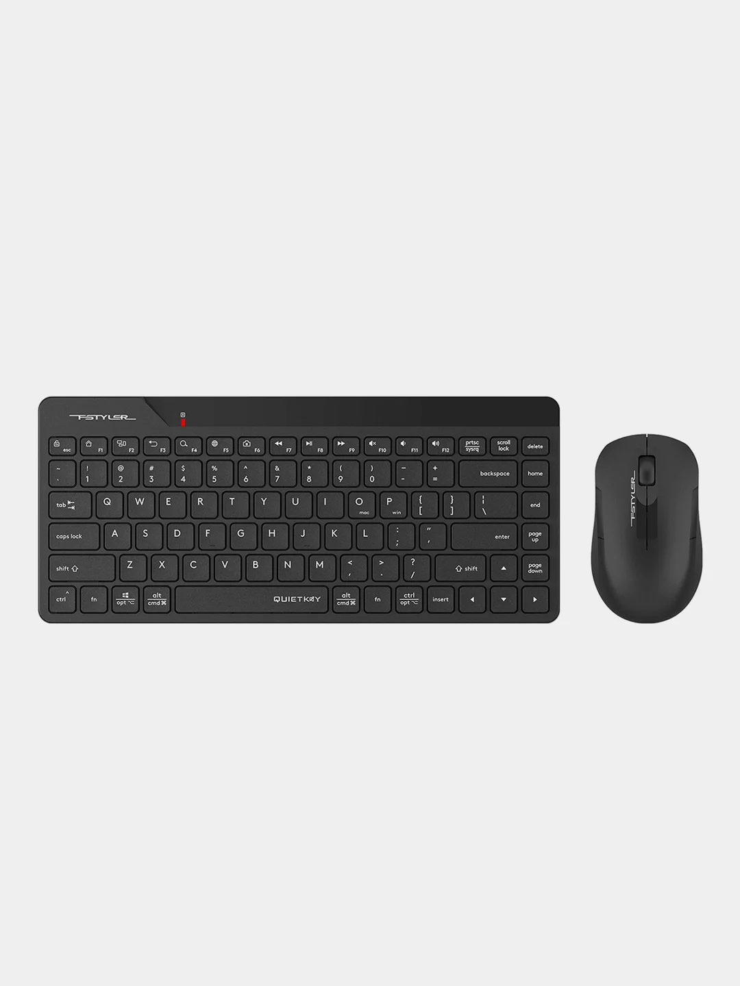 Черный набор: клавиатура и мышь A4Tech Fstyler FG2200 Air, Slim, беспроводной