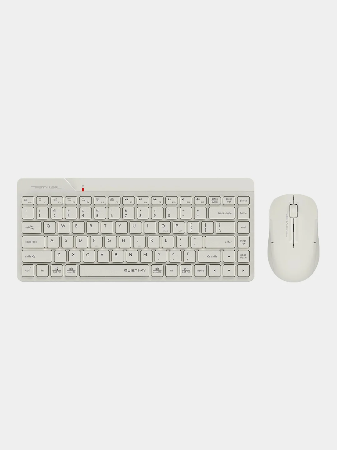 Бежевый набор: клавиатура и мышь A4Tech Fstyler FG2200 Air, Slim, беспроводной