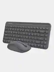 Серый набор: клавиатура и мышь A4Tech Fstyler FG3200 Air, Slim, мультимедиа, беспроводной