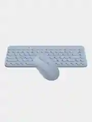 Голубой набор: клавиатура и мышь A4Tech Fstyler FG3200 Air, Slim, мультимедиа, беспроводной