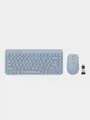 Голубой набор: клавиатура и мышь A4Tech Fstyler FG3200 Air, Slim, мультимедиа, беспроводной