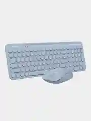 Голубой набор: клавиатура и мышь A4Tech Fstyler FG3300 Air, Slim, мультимедиа, беспроводной