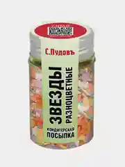 Посыпка Звёзды красно-бело-синие С.Пудовъ, 40 г