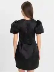 Черный платье женское, атласное