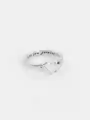Серебряный кольцо "Сердце" на Новый Год для влюбленных "I love you forever"