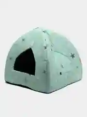 Бирюзовый дом для кошек "Юрта", мягкий домик для кошек, складной