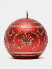 Красный набор из 2 Новогодних свечей