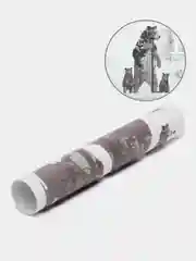 Декоративная наклейка на стену или окно, черно-белая "Семья медведей. Медведи. Мишки"