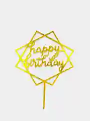 Топпер для торта Happy birthday (С днем рождения)