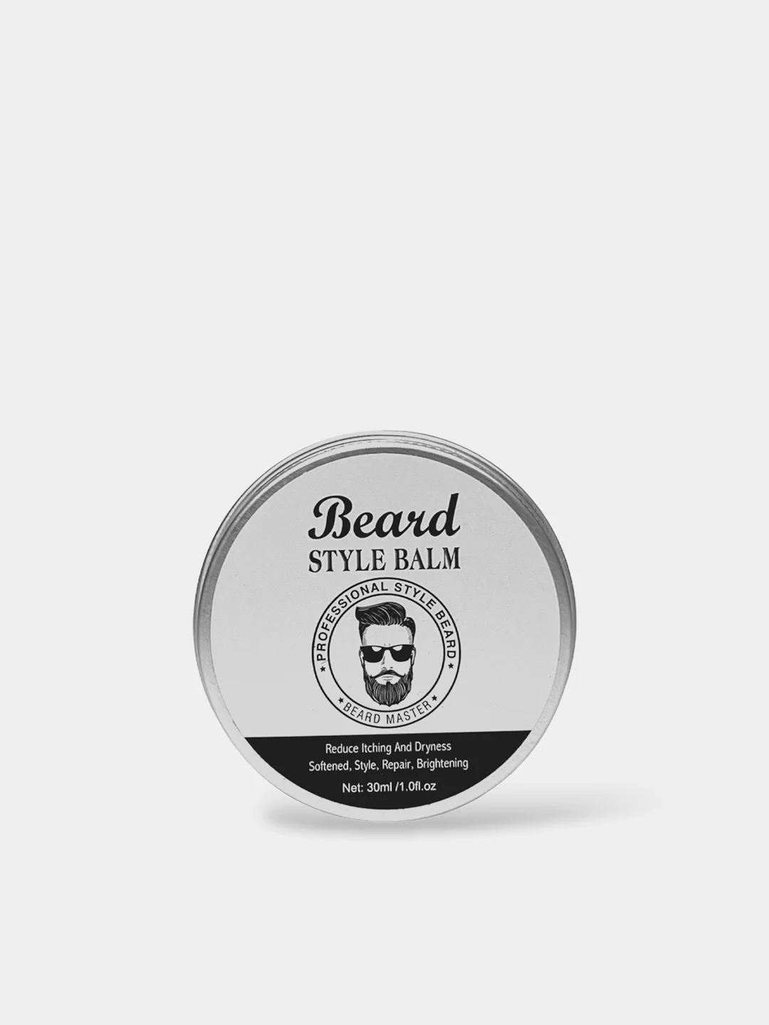 Белый подарочный набор для мужчин Beard : шампунь, бальзам, сыворотка