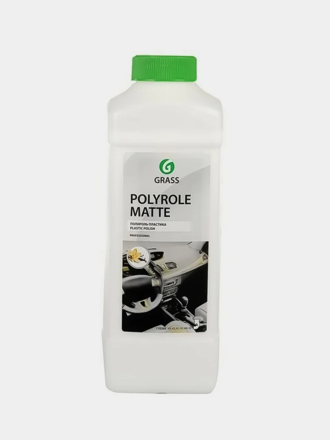 Полироль-очиститель пластика Grass Polyrole Matte, матовый блеск, с ароматом ванили, 1л