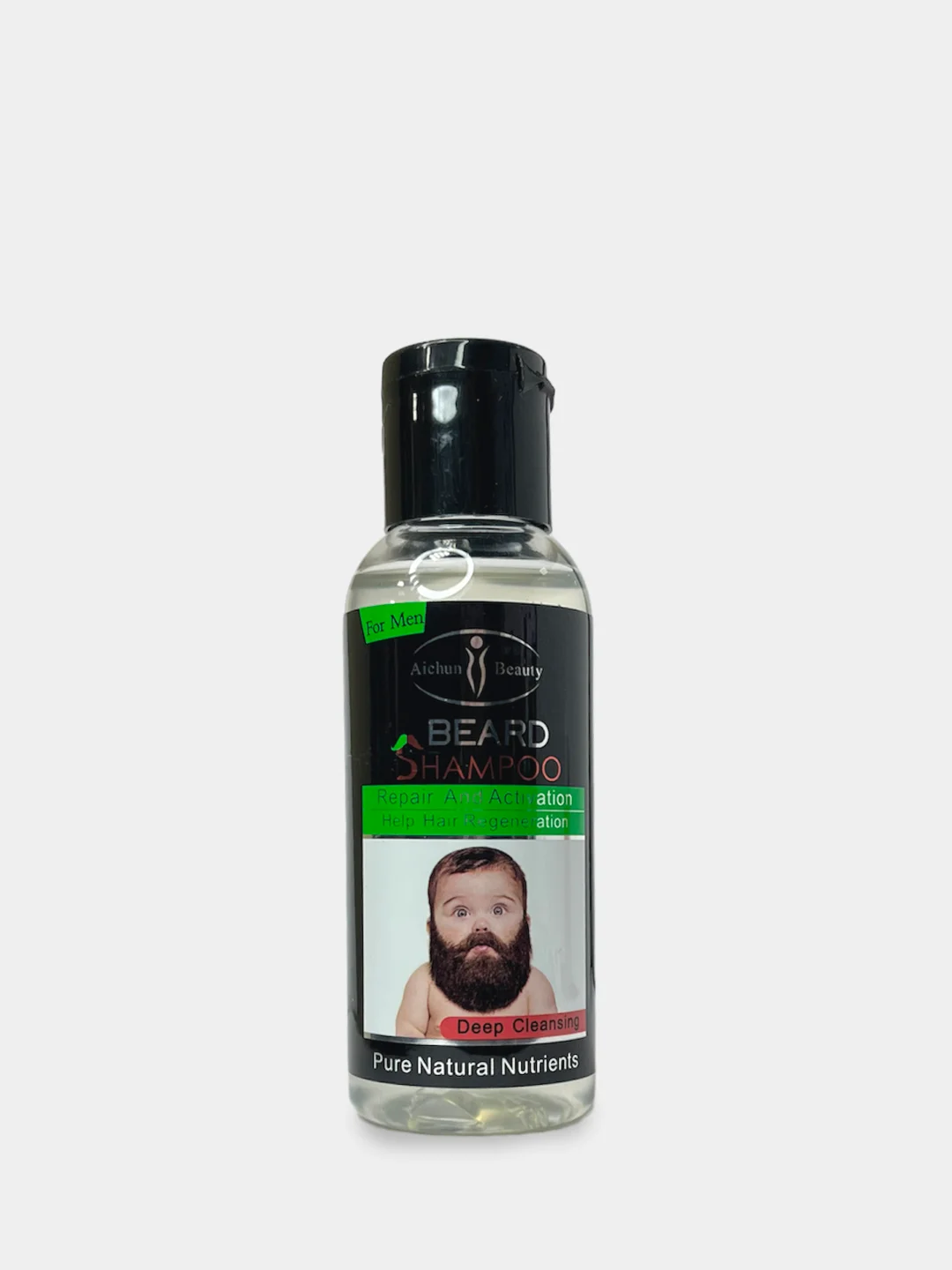 Черный подарочный набор для мужчин Beard : шампунь, бальзам, сыворотка