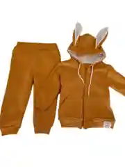 Горчичный костюм двойка детский, на флисе, для мальчиков и девочек