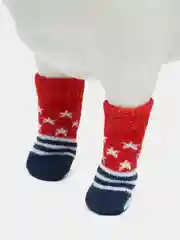 Алый носки для собак и кошек, с антискользящими наклейками