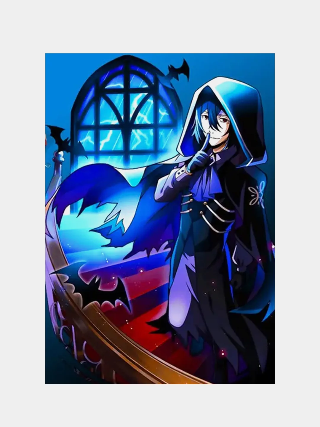 Белый плакат аниме Бродячие псы, Блич, Bungou stray dogs, Bleach
