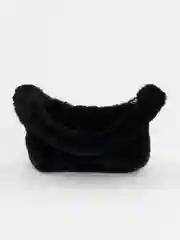 Сумка черная, с мехом