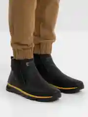 Черный ботинки зимние мужские Rieker из натуральной кожи