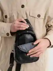Черный сумка мужская