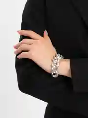 Серебряный браслет "Цепь" покрытие цвет серебро, 19 см