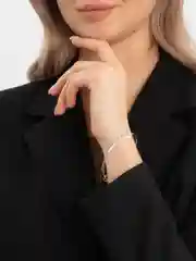 Серебряный браслет на руку, женский, регулируемый