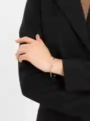 Серебряный браслет на руку, женский, регулируемый
