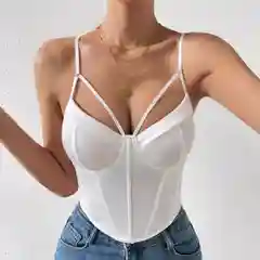 Белый женский топ, корсетный