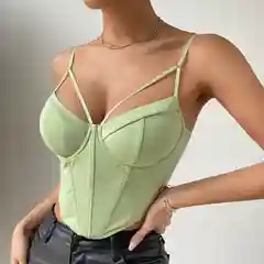 Золотистый хаки женский топ, корсетный