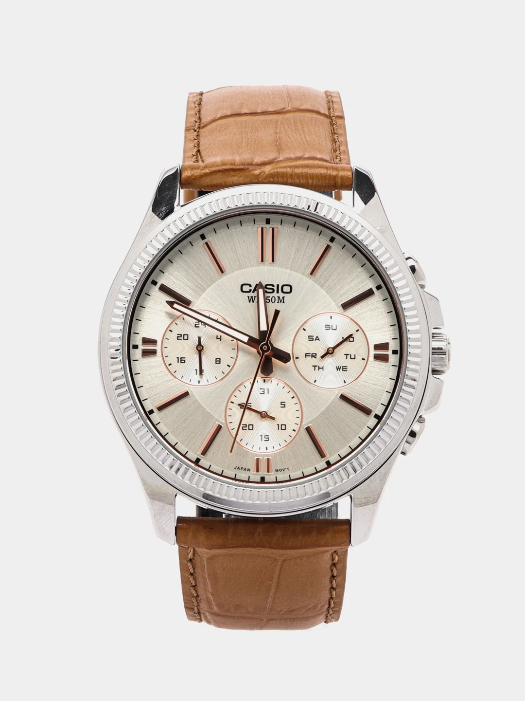 Светло-оранжевый часы наручные CASIO MTP-1375