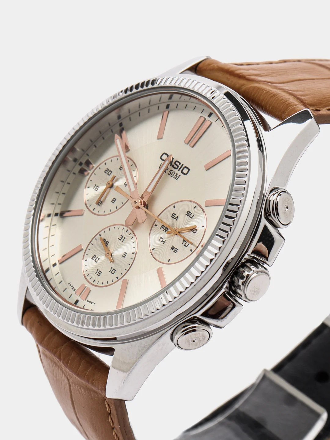 Светло-оранжевый часы наручные CASIO MTP-1375