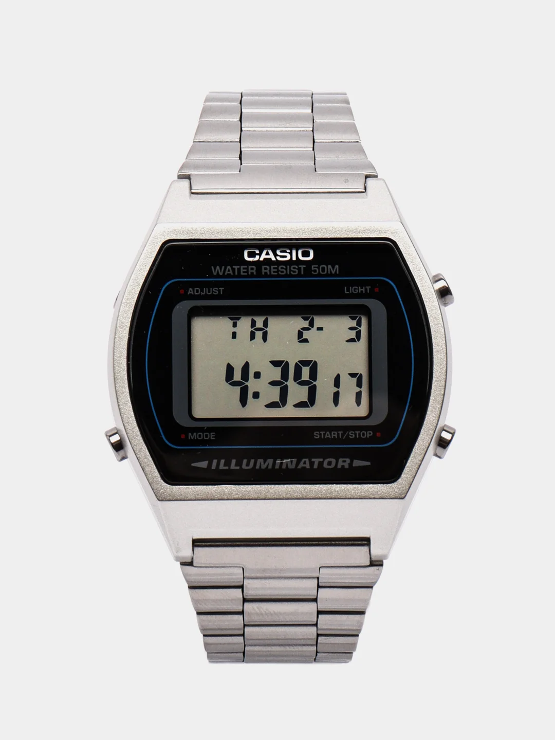 Серебряный часы наручные электронные Casio Vintage B640 / LW-204