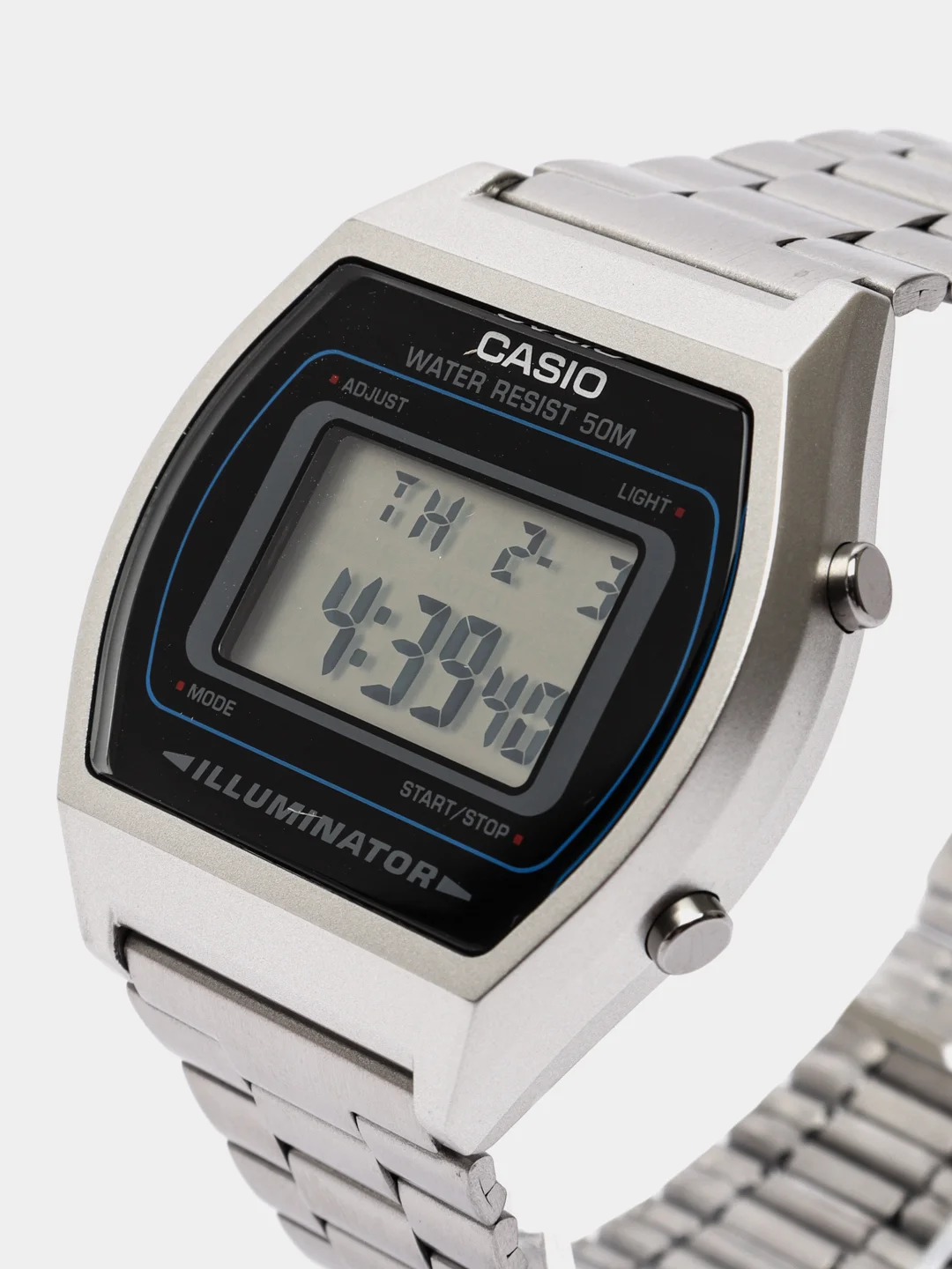 Серебряный часы наручные электронные Casio Vintage B640 / LW-204