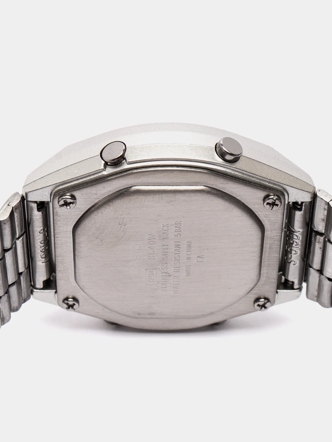 Серебряный часы наручные электронные Casio Vintage B640 / LW-204