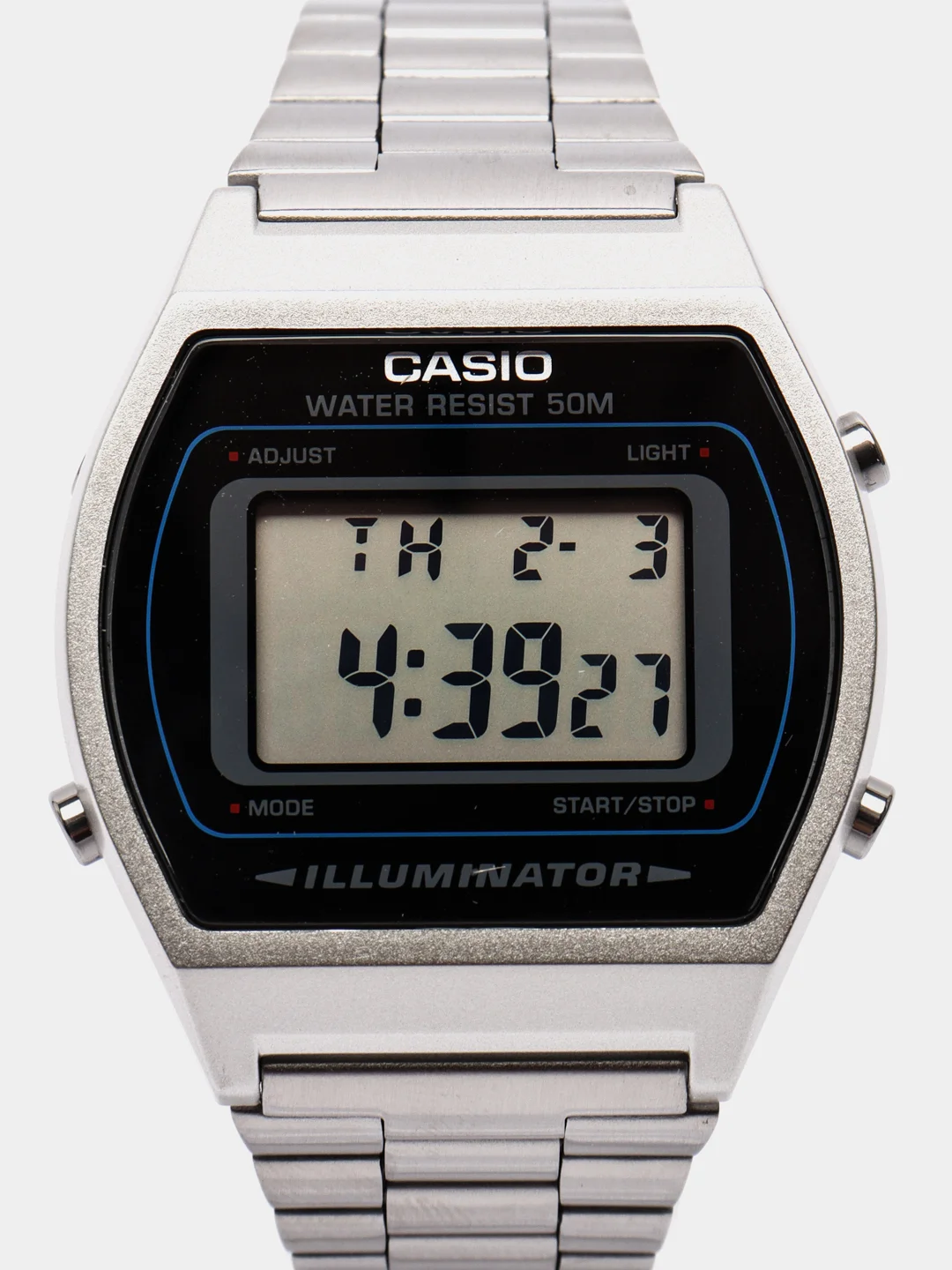 Серебряный часы наручные электронные Casio Vintage B640 / LW-204