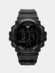 Черный часы наручные электронный Casio Collection WS-1500H / Casio Illuminator AE-1500W
