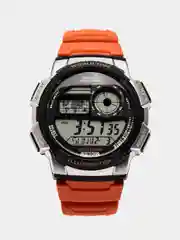 Оранжевый часы наручные электронный Casio Illuminator AE-1000W