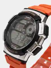 Красный часы наручные электронный Casio Illuminator AE-1000W