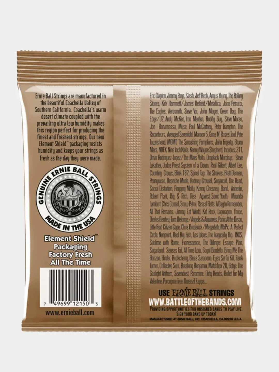 Струны для акустической гитары Ernie Ball Earthwood Фосфор - Бронза