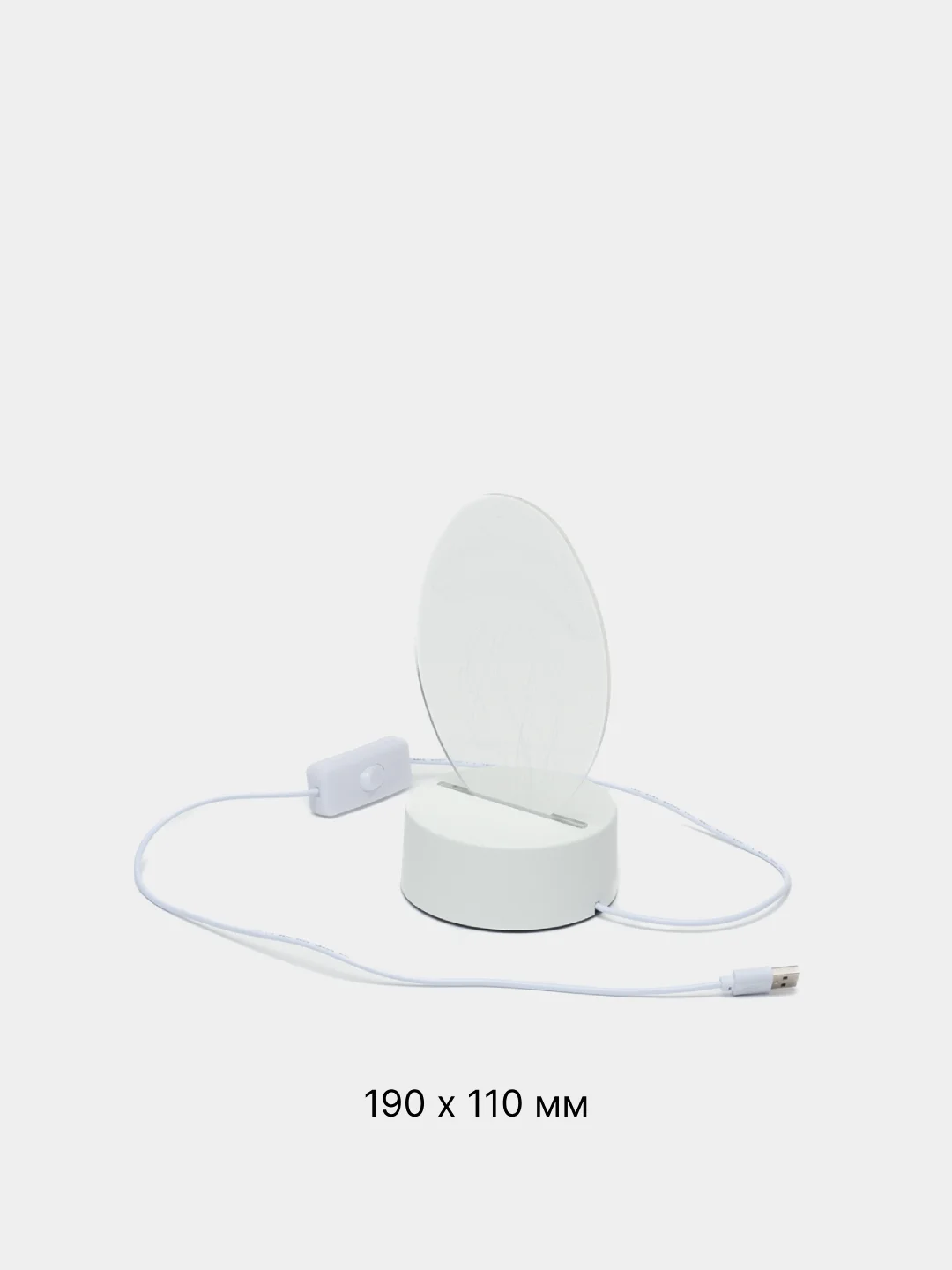 Розовый светильник-ночник 3D LED, USB, 14 видов