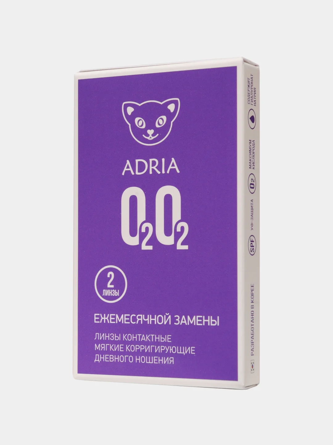 Контактные линзы ADRIA O2O2, ежемесячные, все диоптрии, 2 шт