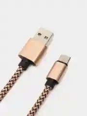 Кабель Android USB - Type-C / USB - Micro USB, 1 метр, тканевая оплетка, быстрая зарядка