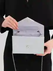 Серебряный клатч на цепочке, женская сумка, вечерняя