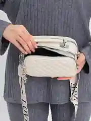 Белый сумка женская через плечо, из экокожи