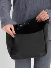 Черный сумка женская шоппер, кожаная, на плече, тоут повседневная, ручная кладь, кросс-боди
